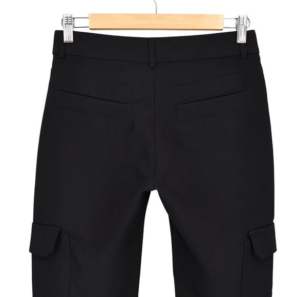 Zara Mid-Rise Straight Leg Cargo Utility Dress Pant In Black Size XS - Picture 4 of 6